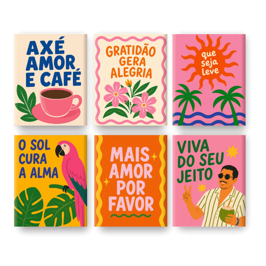 6 Mini Paintings - Boa Vida Set- Paint by Numbers