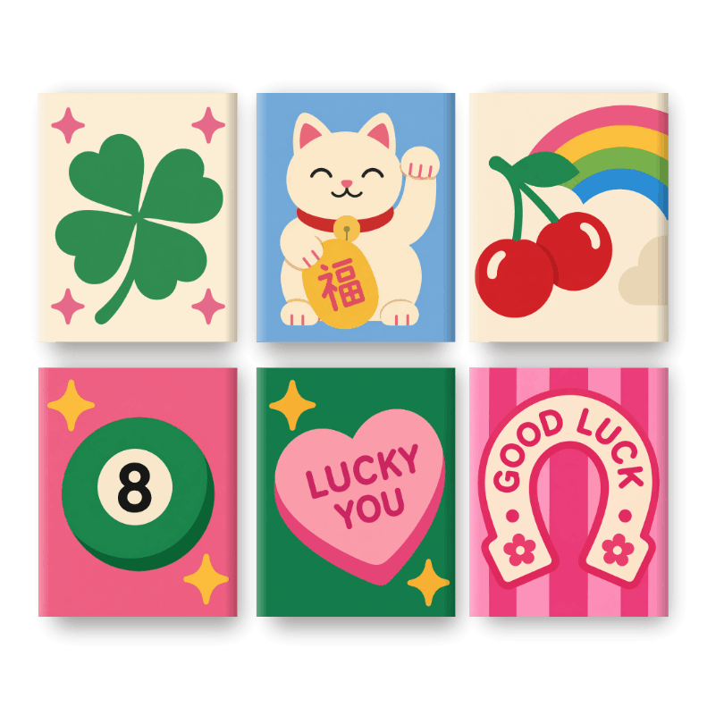 6 Mini Paintings - Lucky Charms Set- Paint by Numbers