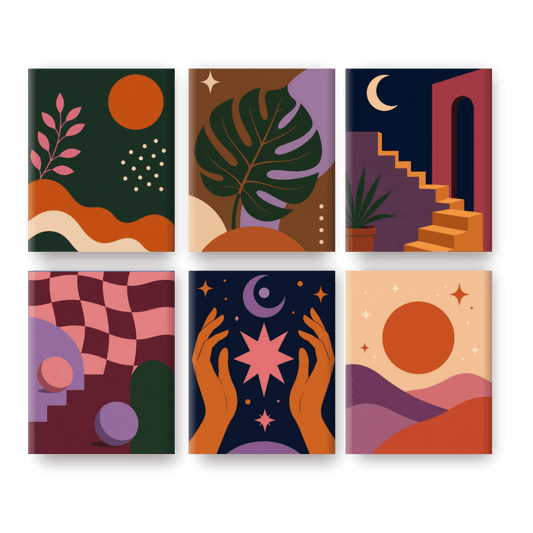 6 Mini Paintings - Midnight Magic Set- Paint by Numbers