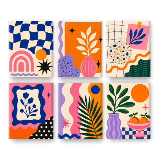 6 Mini Paintings - Bold & Blooming Set- Paint by Numbers