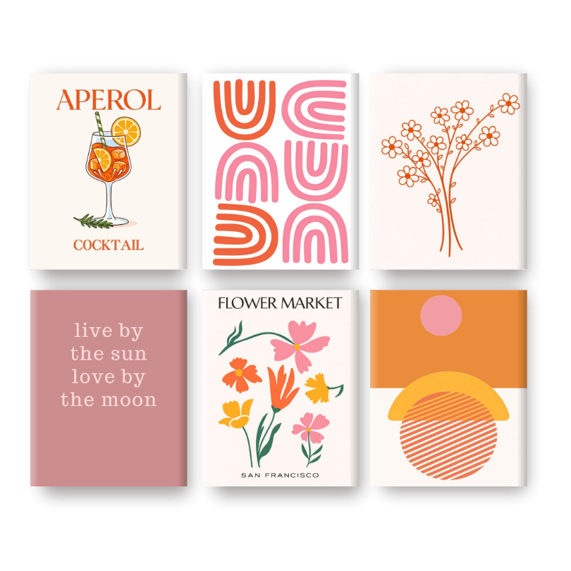 6 Mini Paintings - Bloom & Shine Set- Paint by Numbers