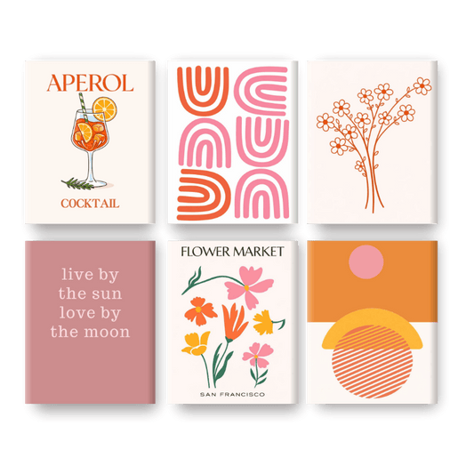 6 Mini Paintings - Bloom & Shine Set- Paint by Numbers