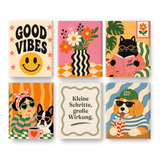 6 Mini Paintings - Animal Stories Set- Paint by Numbers