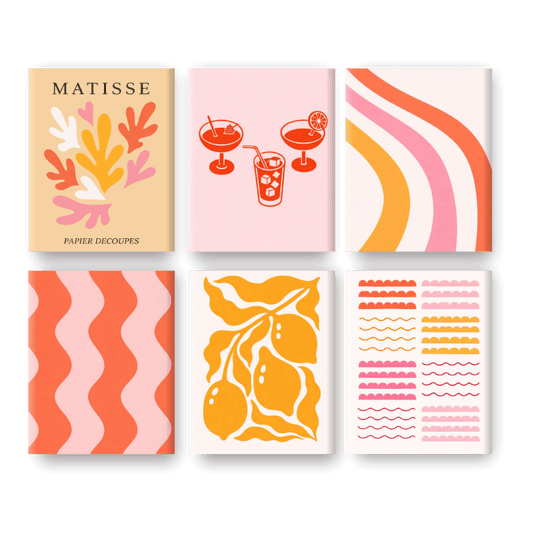6 Mini Paintings - Modern Summer Set- Paint by Numbers