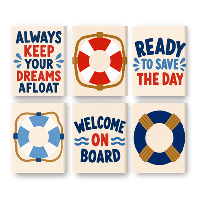 6 Mini Paintings - Life Savers Set- Paint by Numbers