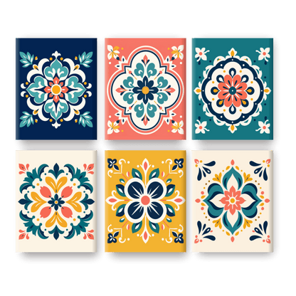 6 Mini Paintings - Mandala Art Set - Paint by numbers