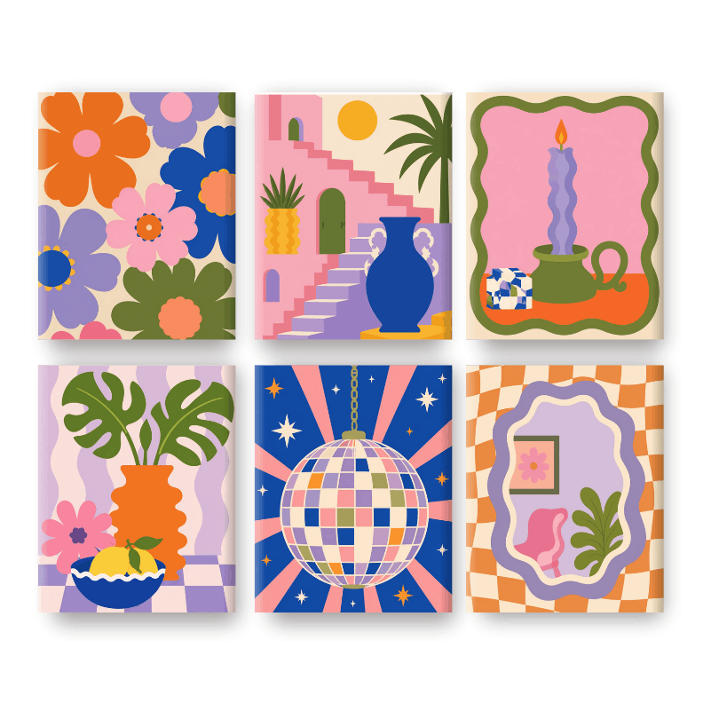 6 Mini Paintings - Disco Dreams Set- Paint by Numbers
