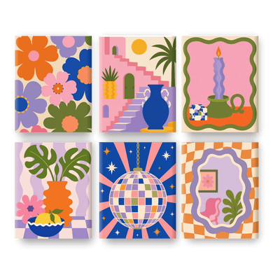 6 Mini Paintings - Disco Dreams Set