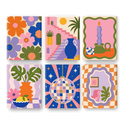 6 Mini Paintings - Disco Dreams Set- Paint by Numbers