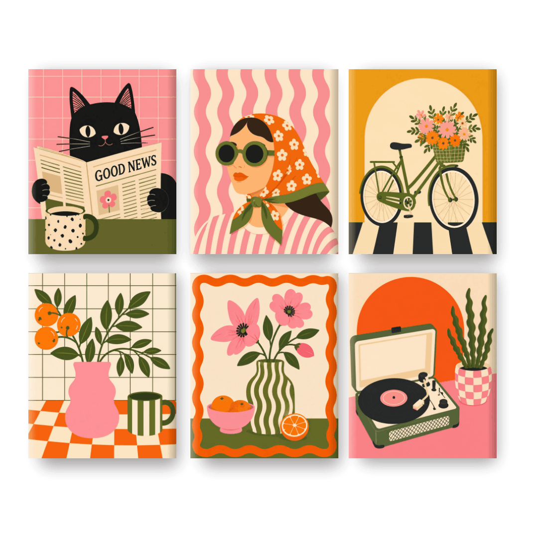 6 Mini Paintings - Good News Set- Paint by Numbers