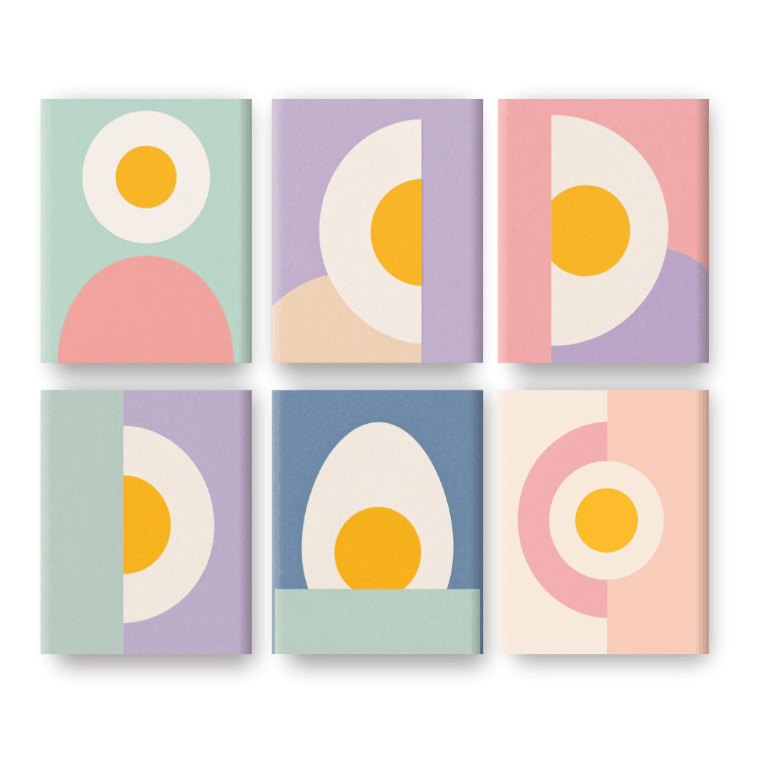 6 Mini Paintings - Bauhaus Dreams Set- Paint by Numbers