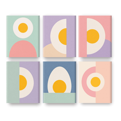 6 Mini Paintings - Bauhaus Dreams Set- Paint by Numbers