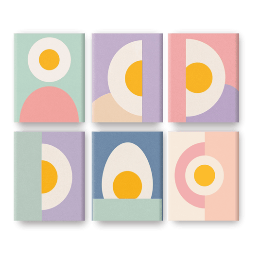 6 Mini Paintings - Bauhaus Dreams Set- Paint by Numbers