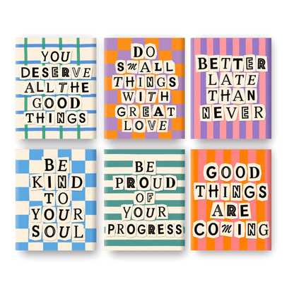 6 Mini Paintings - Good Things Are Coming Set- Paint by Numbers