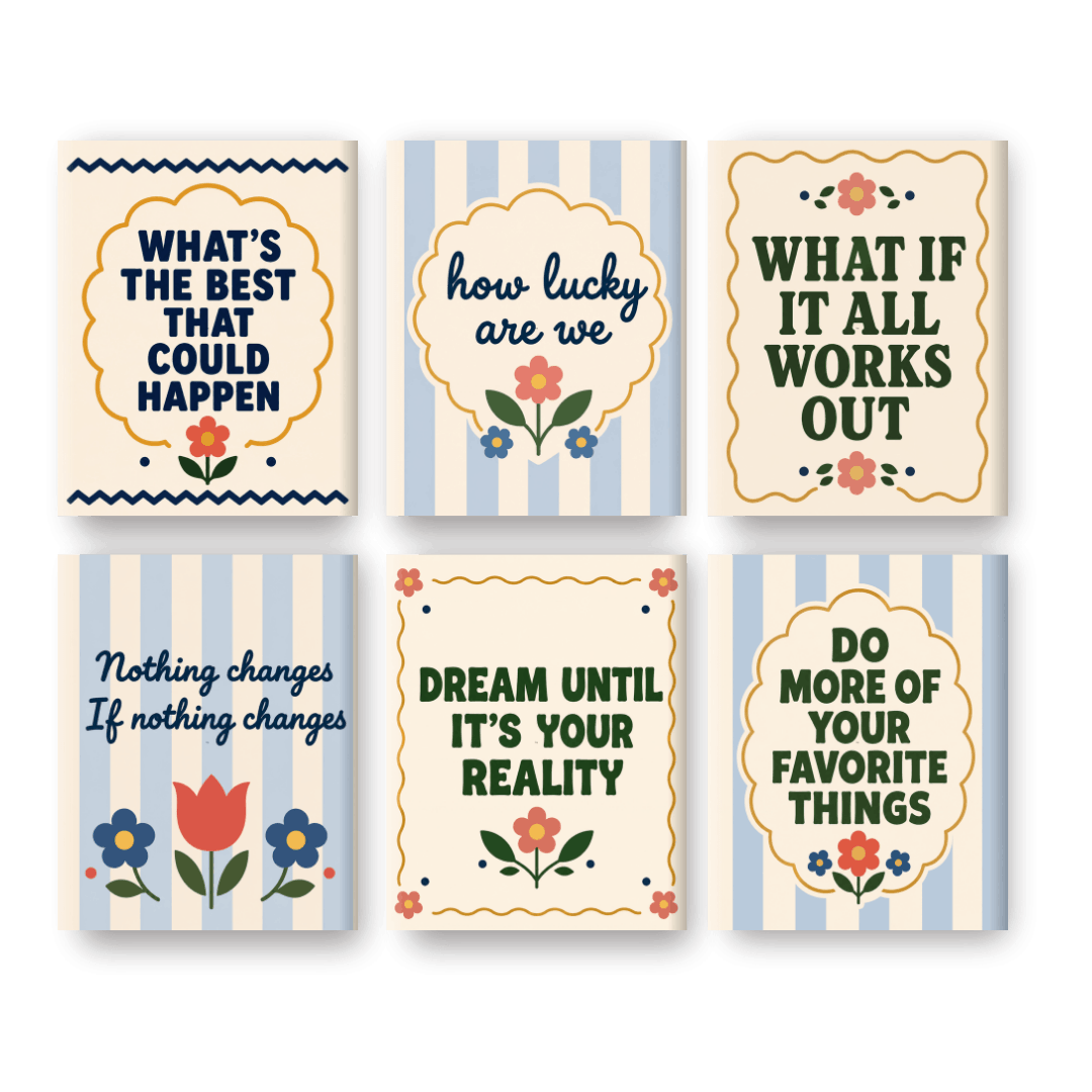 6 Mini Paintings - How Lucky Are We Set- Paint by Numbers