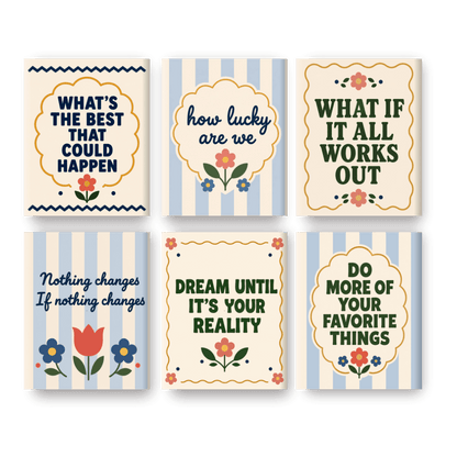 6 Mini Paintings - How Lucky Are We Set- Paint by Numbers