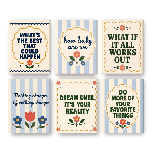 6 Mini Paintings - How Lucky Are We Set- Paint by Numbers