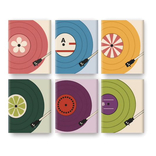 6 Mini Paintings - Mini Vinyl Records Set- Paint by Numbers