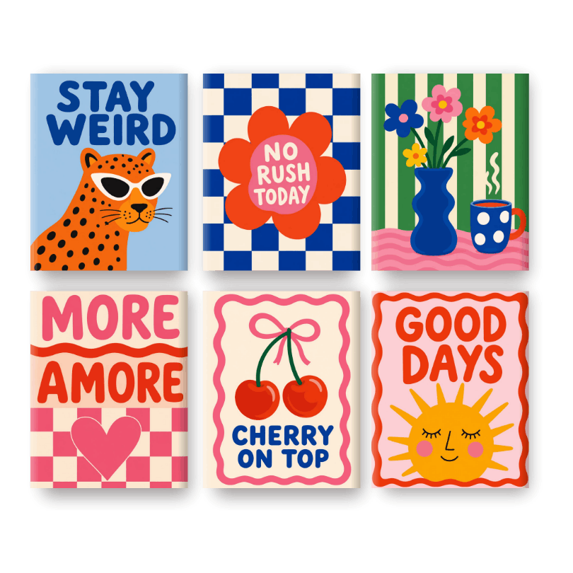 6 Mini Paintings - Cherry on Top Set- Paint by Numbers