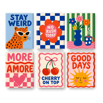 6 Mini Paintings - Cherry on Top Set- Paint by Numbers