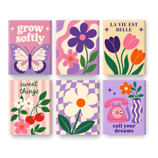 6 Mini Paintings - Blooming Dreams Set- Paint by Numbers