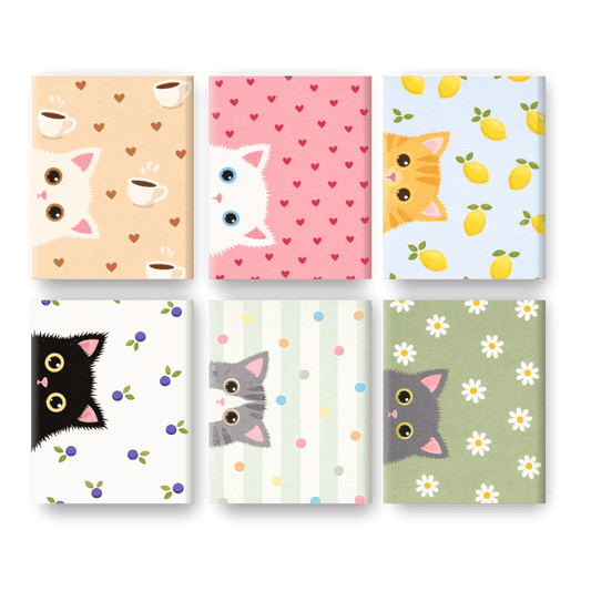 6 Mini Paintings - Curious Cats Set- Paint by Numbers