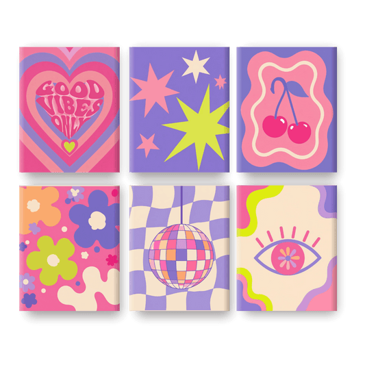 6 Mini Paintings - Cherry Disco Set- Paint by Numbers