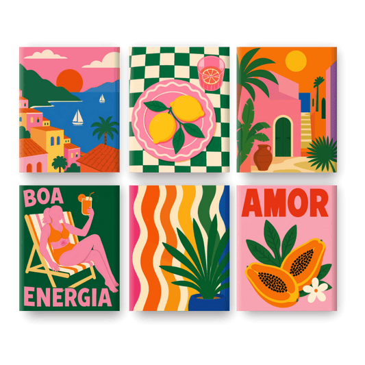 6 Mini Paintings - Riviera Dreams Set- Paint by Numbers
