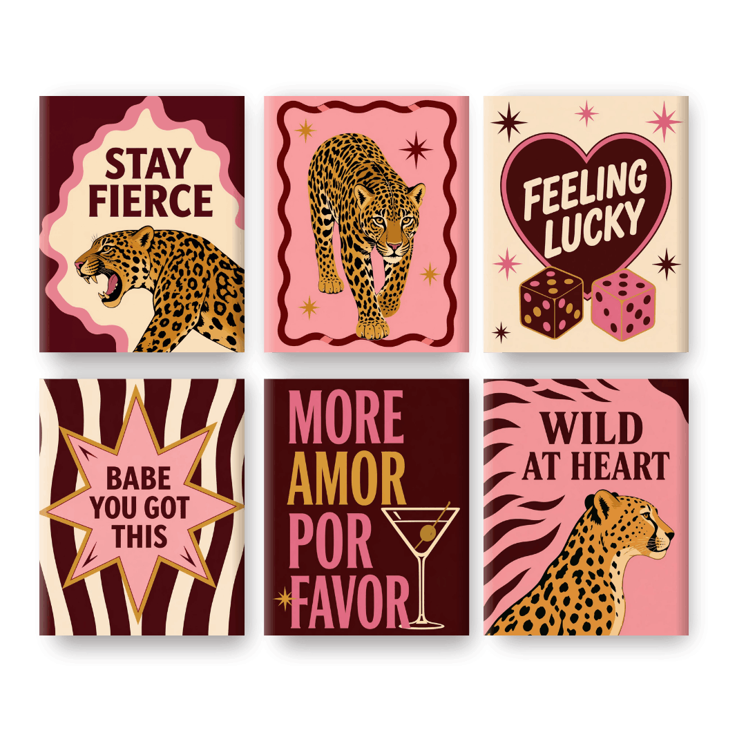 6 Mini Paintings - Stay Fierce Set- Paint by Numbers
