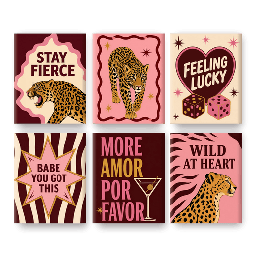 6 Mini Paintings - Stay Fierce Set- Paint by Numbers