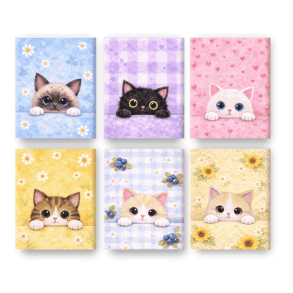 6 Mini Paintings - Curious Kittens Set- Paint by Numbers