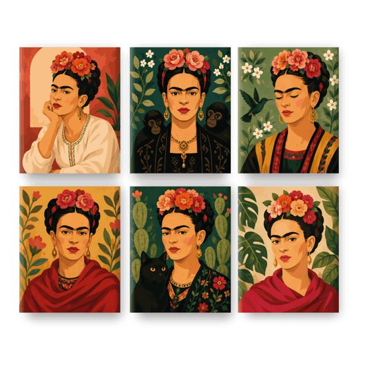 6 Mini Paintings - Viva Frida Set- Paint by Numbers