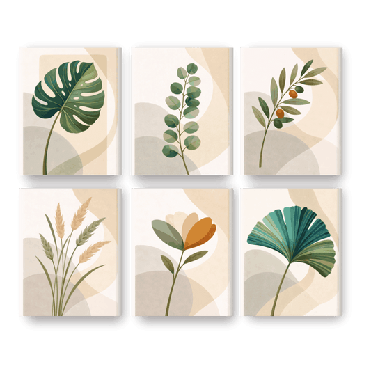 6 Mini Paintings - Botanical Set- Paint by Numbers