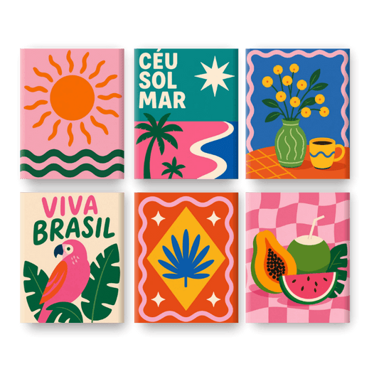 6 Mini Paintings - Viva Brasil Set- Paint by Numbers
