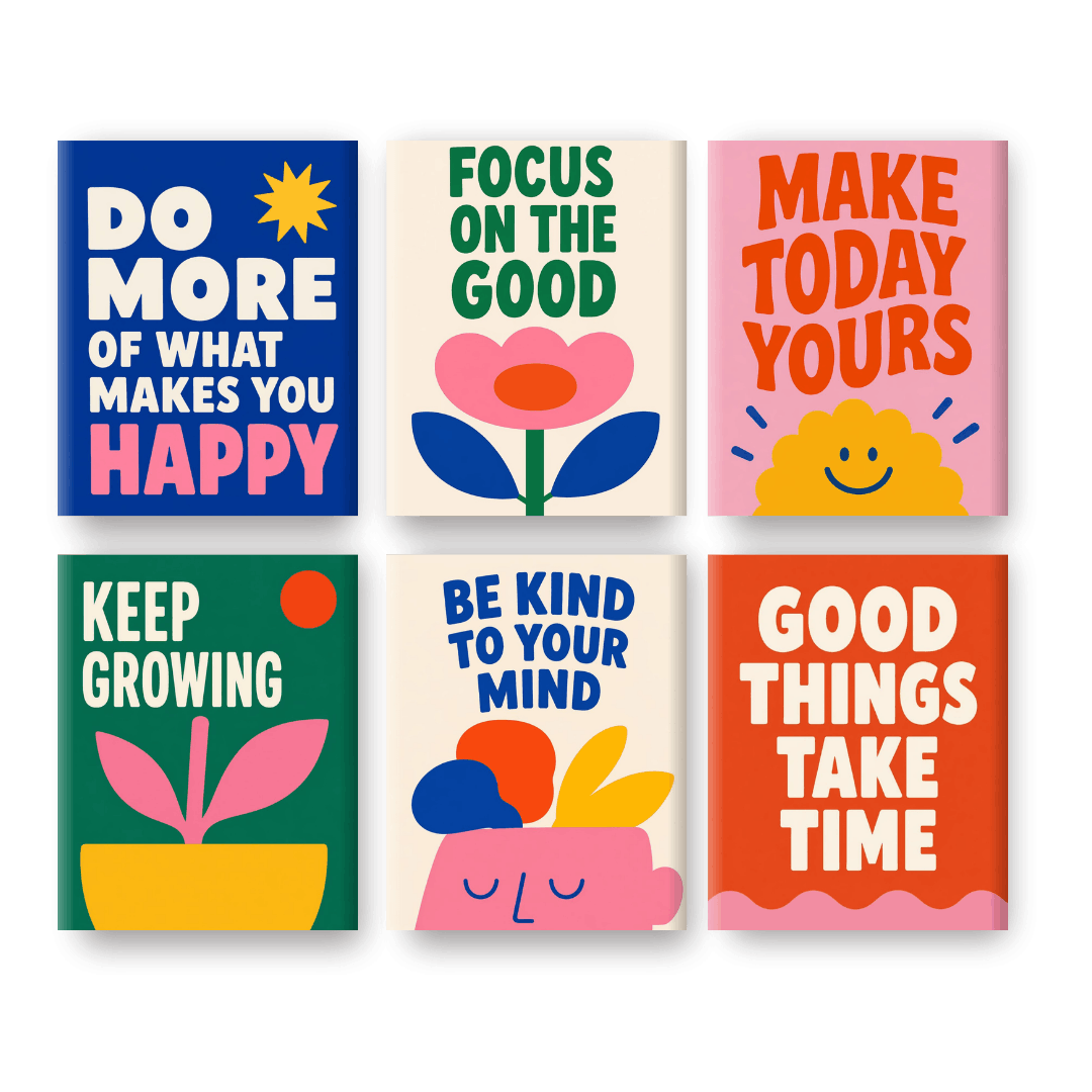 6 Mini Quadri - Positive Quotes Set-Dipingi con i numeri