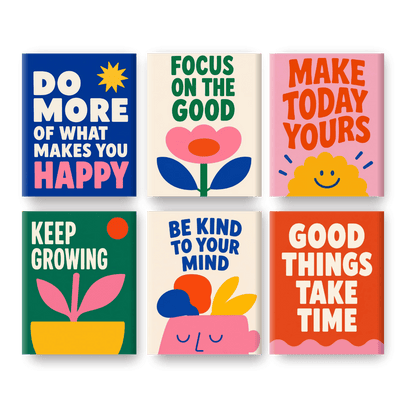 6 Mini Quadri - Positive Quotes Set-Dipingi con i numeri