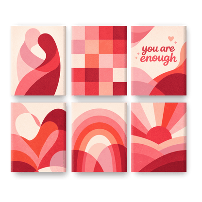 6 Mini Paintings - Sweet Love Set- Paint by Numbers