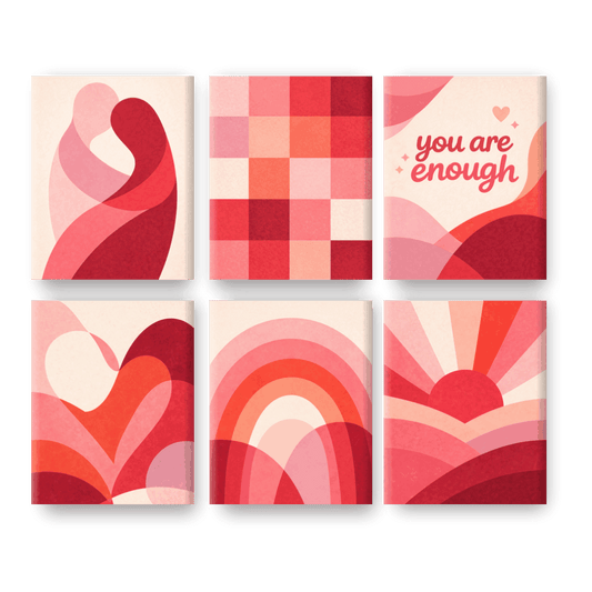 6 Mini Paintings - Sweet Love Set- Paint by Numbers