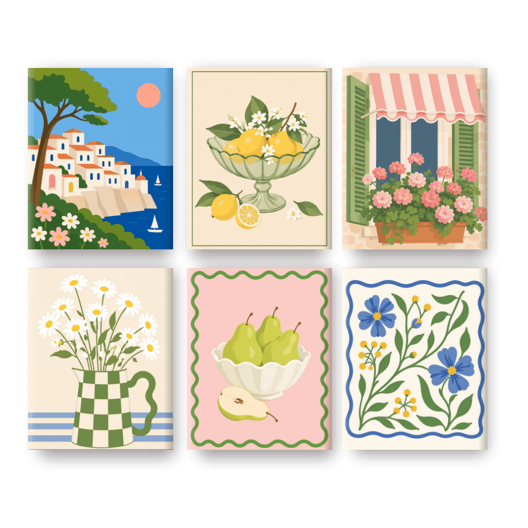 6 Mini Paintings - Springtime Charm Set- Paint by Numbers
