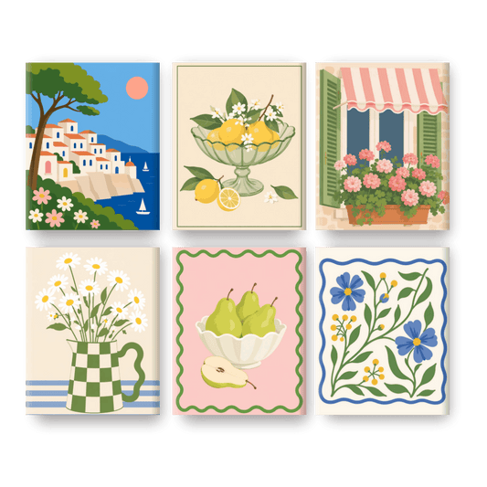 6 Mini Paintings - Springtime Charm Set- Paint by Numbers