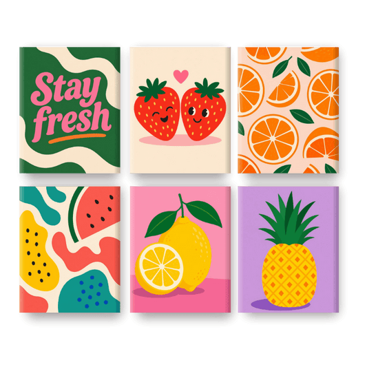 6 Mini Paintings - Citrus Splash Set- Paint by Numbers