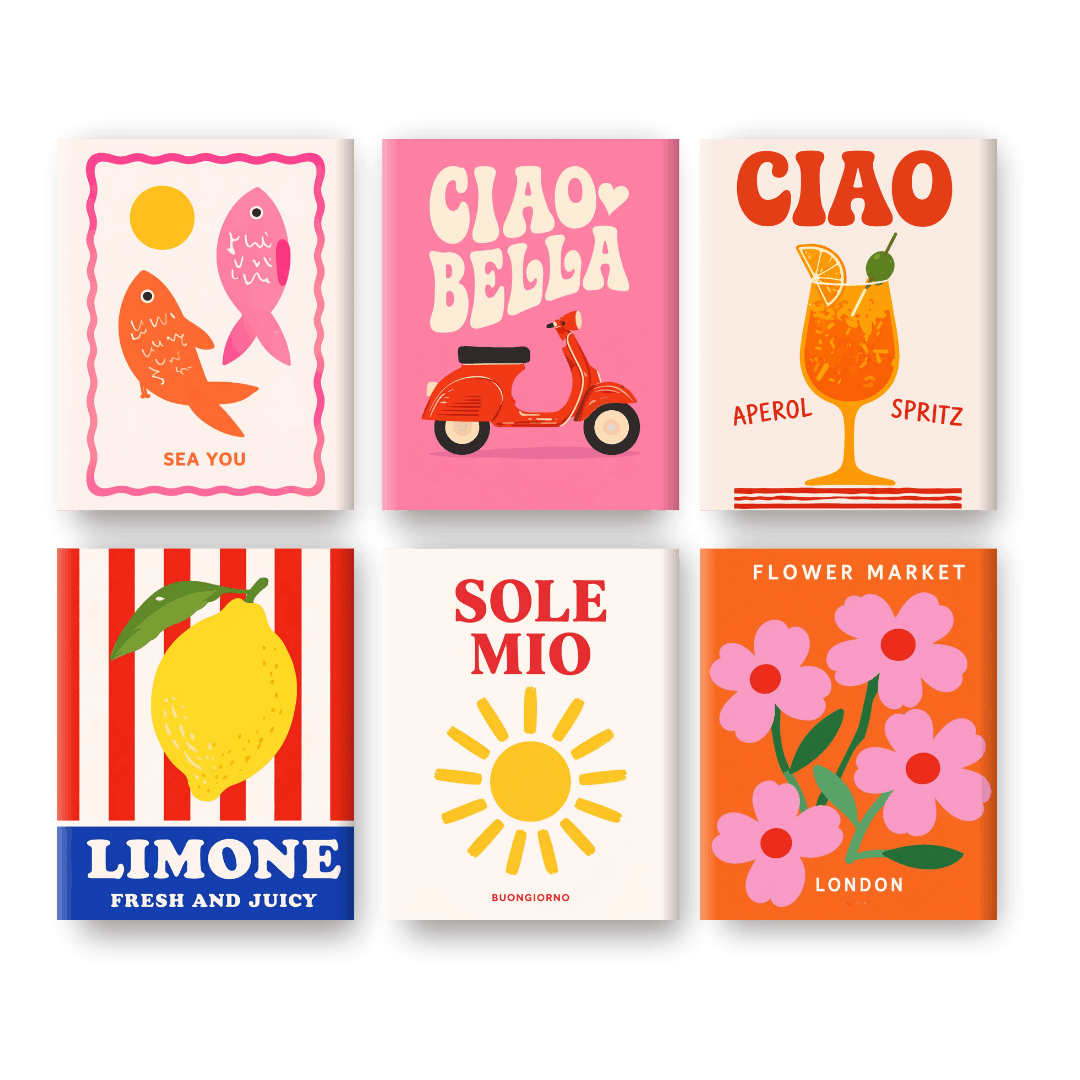 6 Mini Paintings - Ciao Bella Set- Paint by Numbers