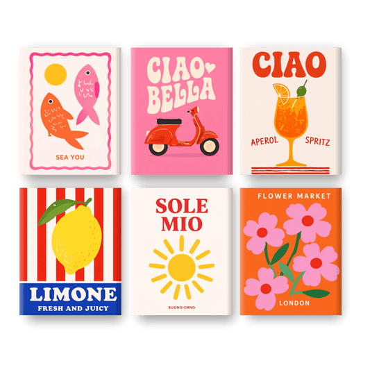 6 Mini Paintings - Ciao Bella Set- Paint by Numbers