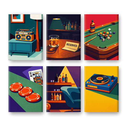 6 Mini Paintings - After Hours Set- Paint by Numbers
