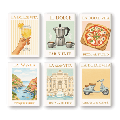 6 Mini Paintings - Bella Italia Set- Paint by Numbers