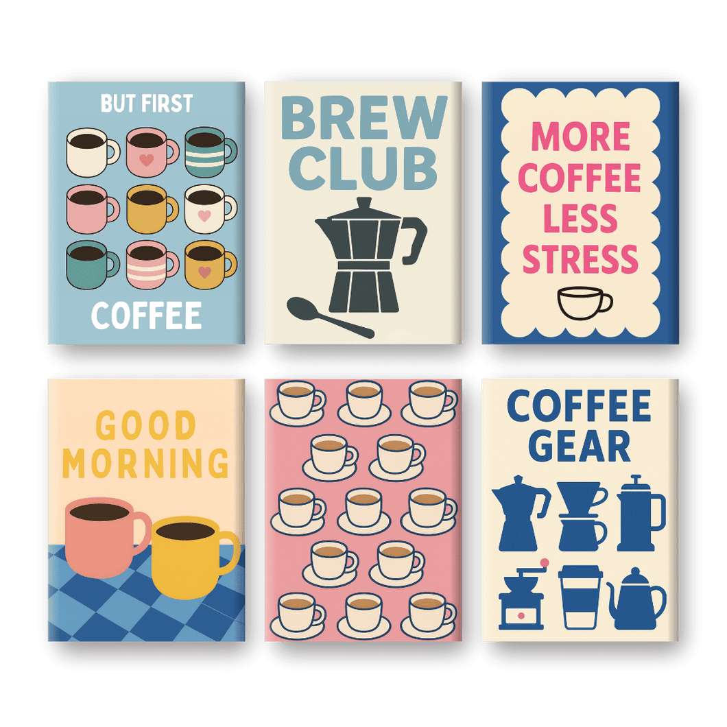 6 Mini Paintings   Brew Club Coffee Set