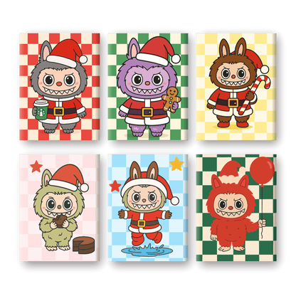 6 Mini Paintings - Christmas Dolls Set-Paint by numbers