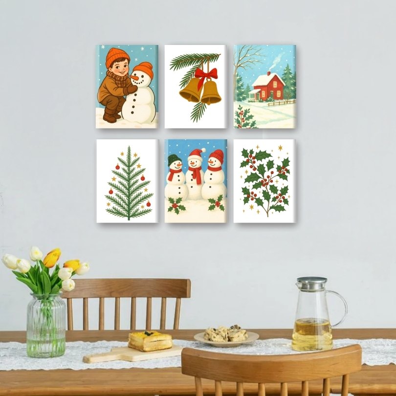 6 Mini Paintings | Christmas Memories Set