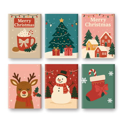 6 Mini Paintings - Classic Christmas Set-Paint by numbers
