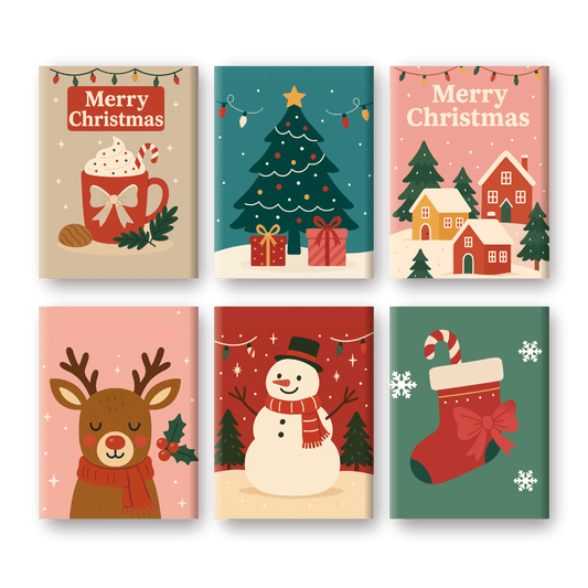 6 Mini Paintings - Classic Christmas Set-Paint by numbers